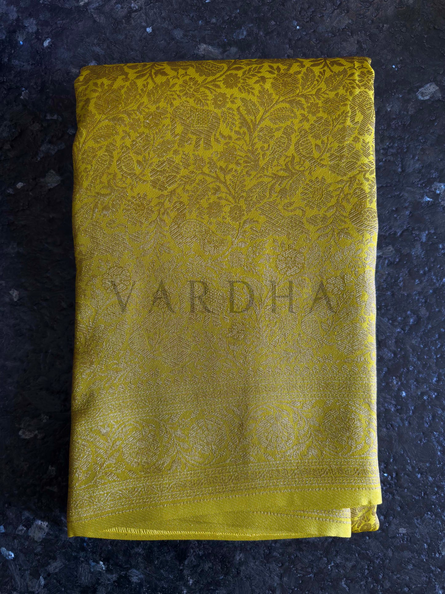 Marigold Yellow Golden Zari Pure Mysore Silk Saree