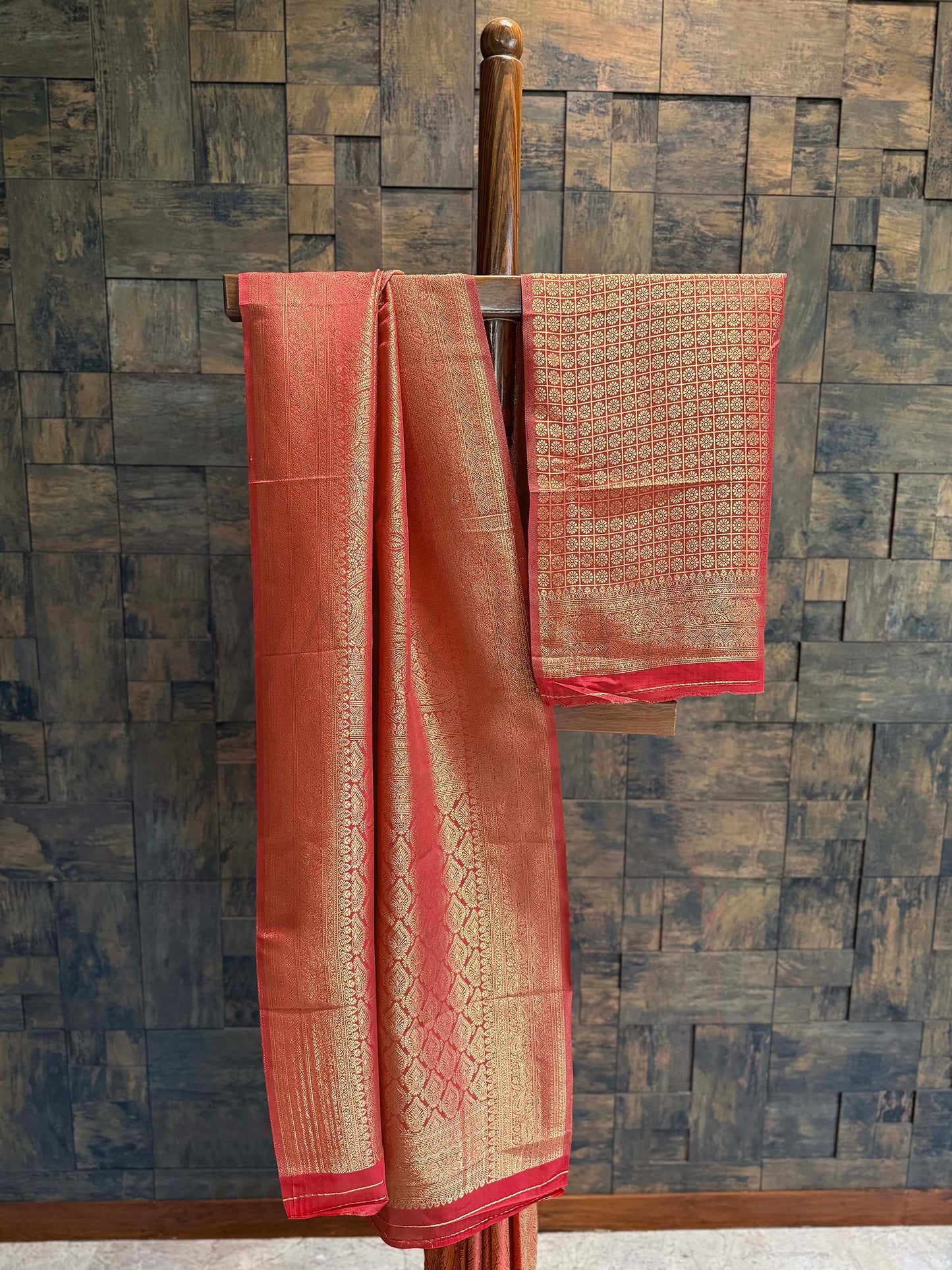 Red Golden Zari Kanjivaram Silk Saree