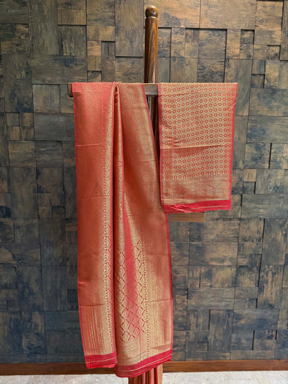 Red Golden Zari Kanjivaram Silk Saree
