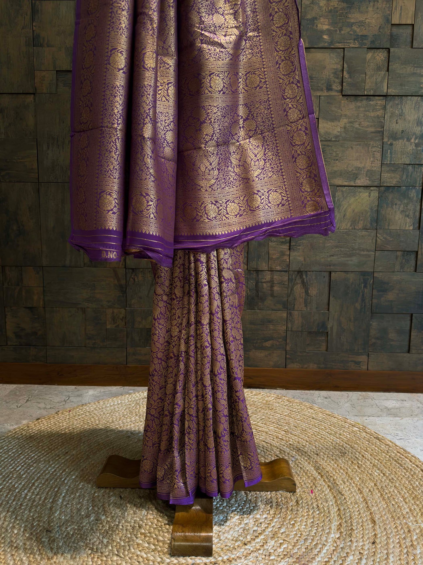 Royal Purple Golden Zari Pure Mysore Silk Saree